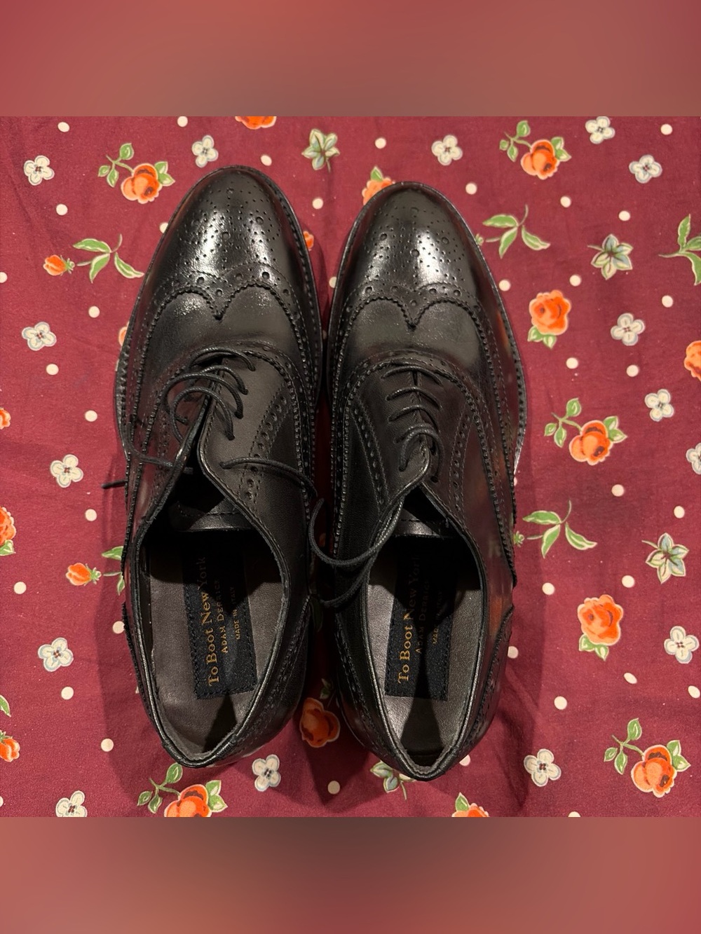 Adam Derrick To Boot New York Vitello Black Shoes Men's 7.5